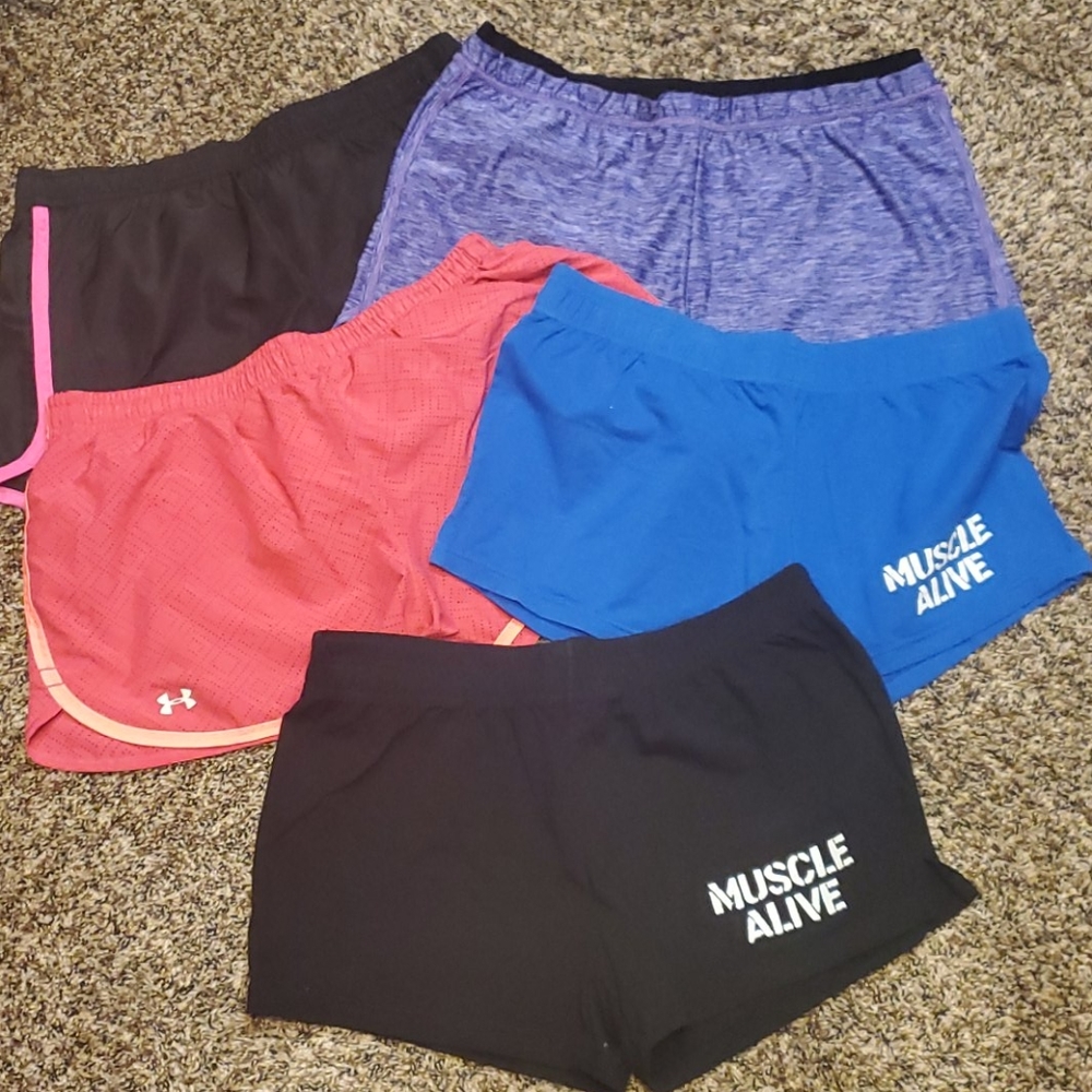 Lot of 5 workout shorts